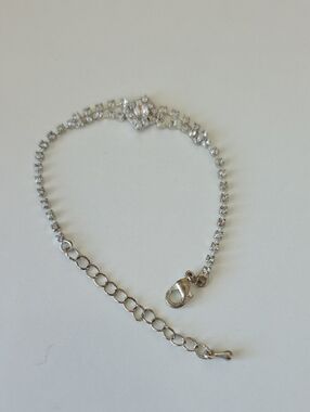 Silver-Tone Crystal Tennis Bracelet - Elegant Sparkle
